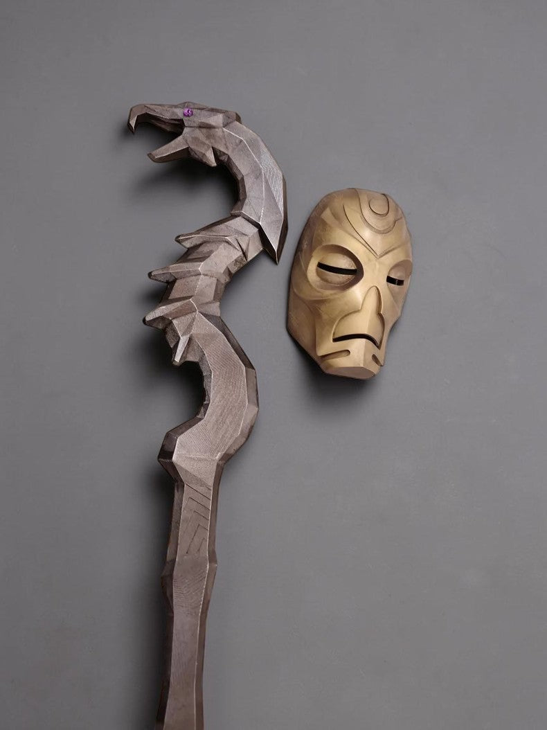 Nahkriin Inspired Staff, Skyrim Cosplay Prop, Elder Scrolls Game Room Wall Decor