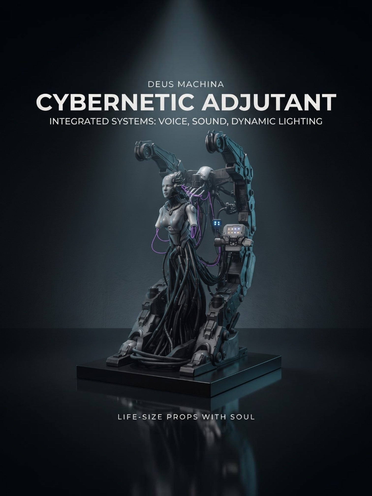 StarCraft Alien Commander Adjutant HUGE Female Figure with LED Lighting & Voice Control, Sci-Fi Statue