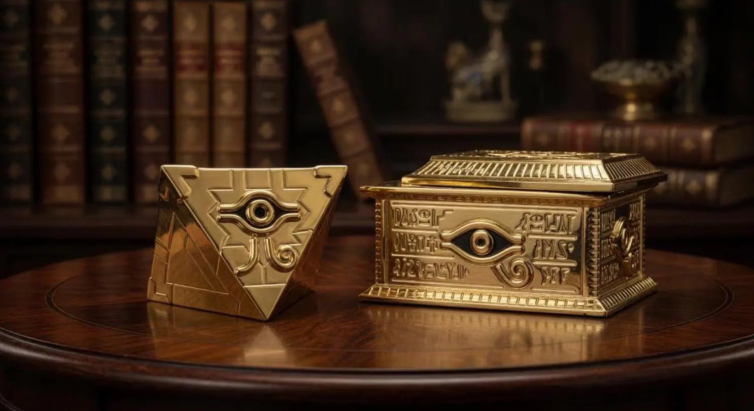 Millennium Sarcophagus and Puzzle - Anime Replica -Yu-Gi-Oh Electroplated desk decor Gift